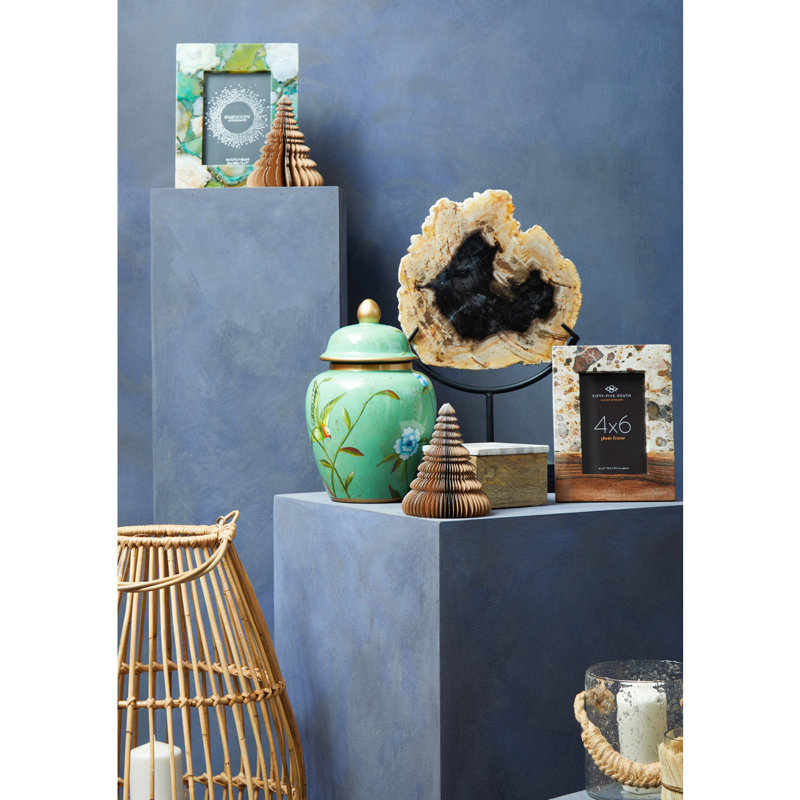 Ajnesh Green Marble Picture Frame with Mat