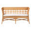 Bali & Pari Oxford Bohemian Light Honey Rattan Dining Bench With Armrests