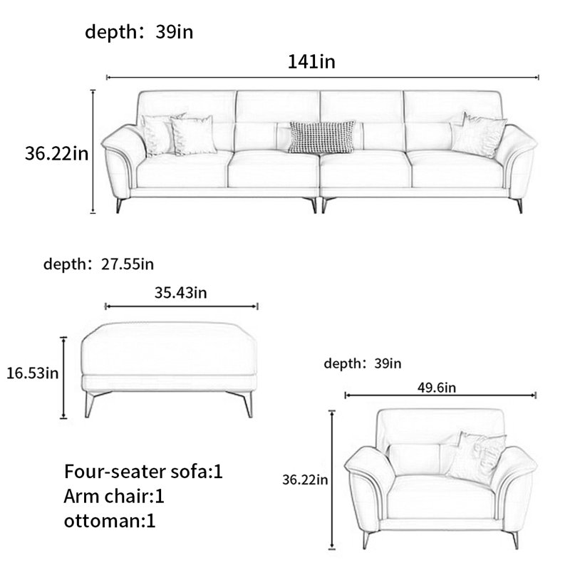 Modern and simple American sofa