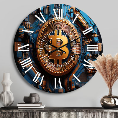 Azure Fashion Bitcoin - Horloge murale Fashion