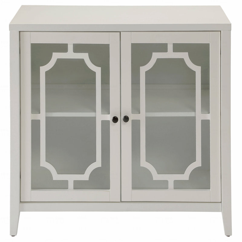 White Console Table With 2 Doors
