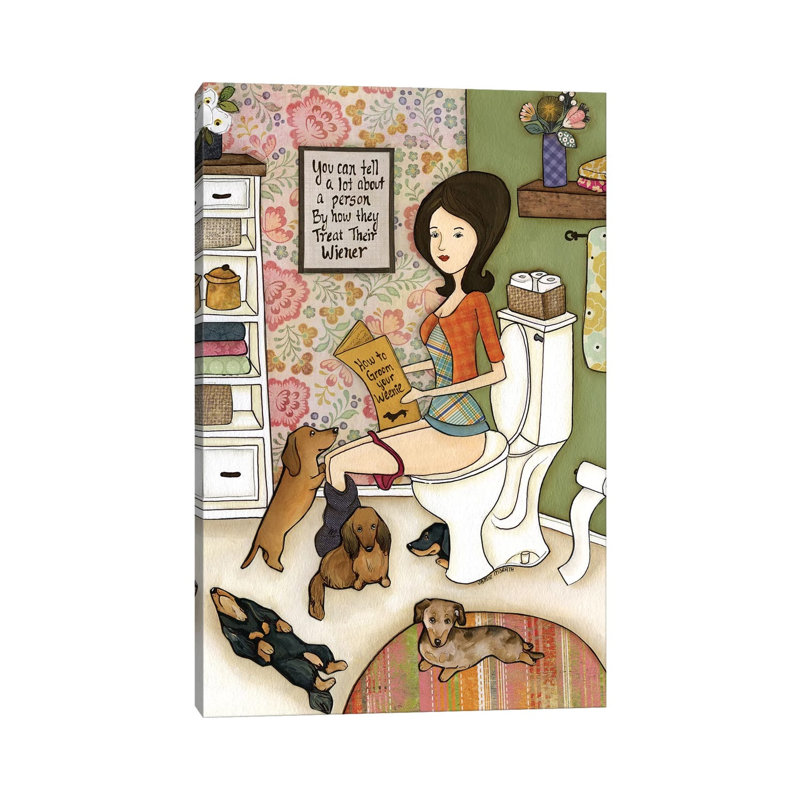 " Your Wiener " by Jamie Morath Painting Print, 26" H x 18" W  x 1.5" D
