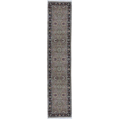 Hand-Knotted High-Quality Brown and Black Runner