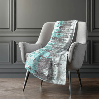 Addison Machine Washable Sherpa ASB704 Modern Throw Blanket