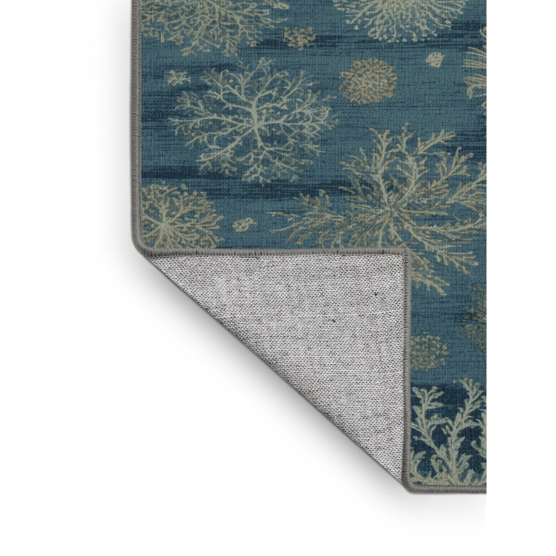 Machine Washable Nature Green Area Rug, Rectangle 7' x 10'