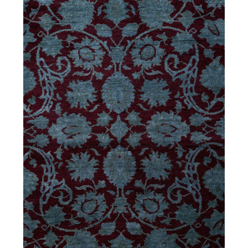 Overdyed One-of-a-Kind 2' 7" X 10' 2" Hand Knotted Area Rug