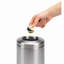 Matt Steel Table Bin with Metal Ring