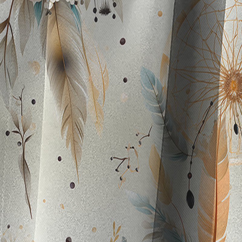 Dreamcatchers - Motif bohème abstrait - Rideau abstrait occultant - 1 panneau, L 52 po x L 108 po