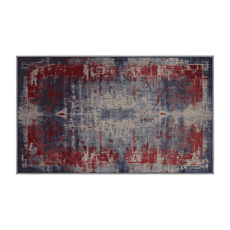 Tapis gris soyeux et moelleux, Rectangle de 5 pi x 8 pi
