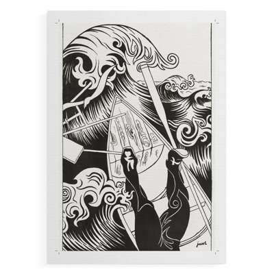 Vintage Sketch XXXVI -Canvas Print Only - NOT FRAMED