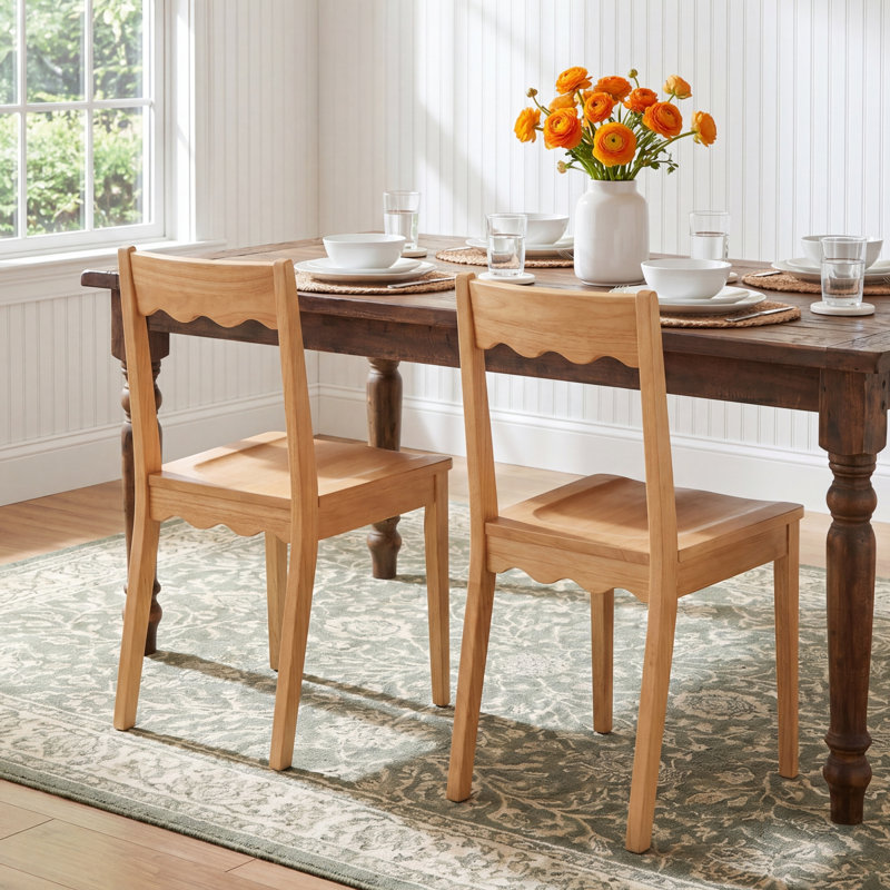 Sandrine Rosetty Scallop Dining Chairs, White