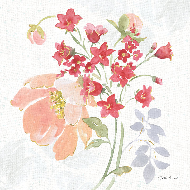 Floral Focus IX by Beth Grove - Wrapped Canvas Painting, 122cm H x 81cm W x 3.8cm D