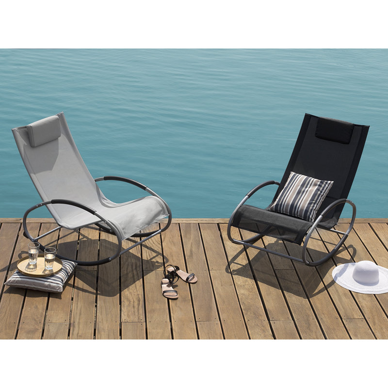 Catumba 107cm Long Single Chaise, Black