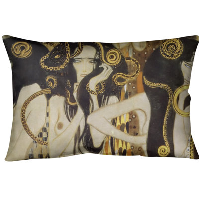 Housse de coussin lombaire frise beethoven