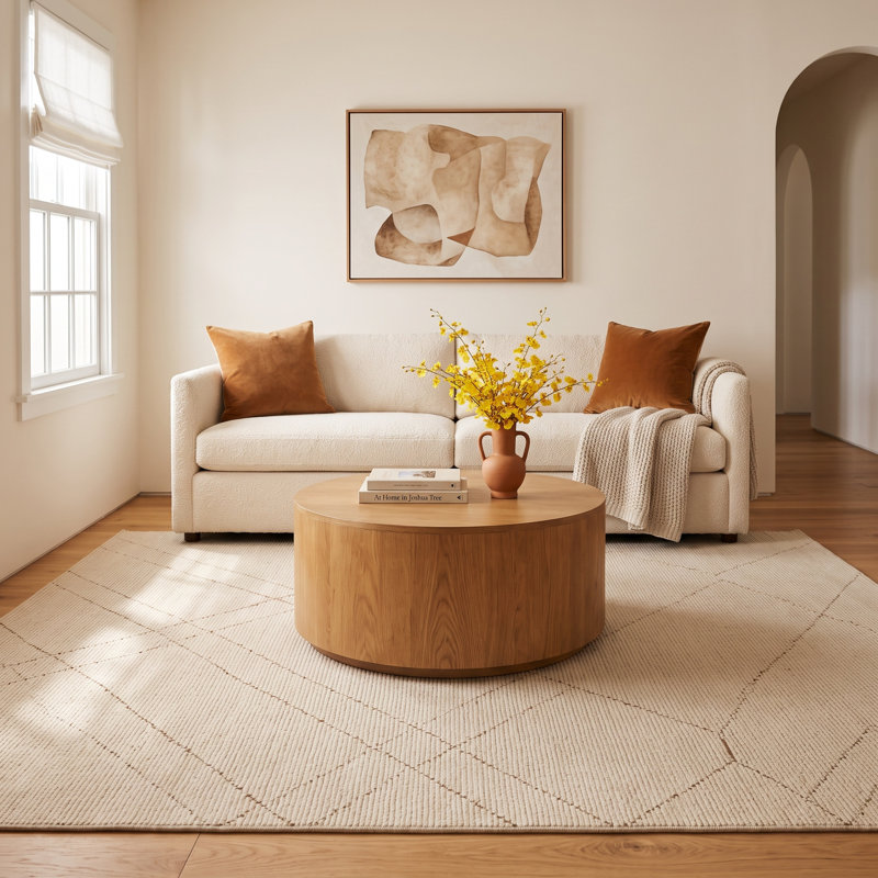Yosalin Wendell Wool Area Rug, Rectangle 8' x 10'