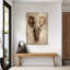 Majestic Elephant Portrait Serene Contemporary Elephant Nature Portrait, art mural-129002643