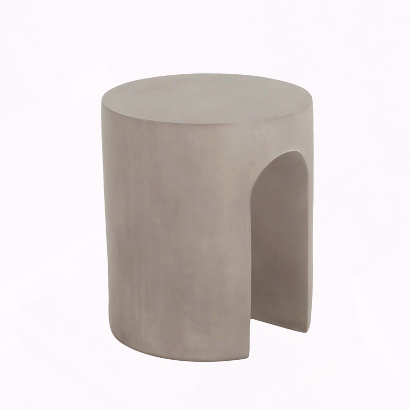 Table d'appoint pratique d'extérieur en U MGO, Gris
