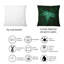 Coussin décoratif vert foncé sur fond noir I - imprimé tropical-975628121