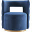 Fauteuil d'appoint pivotant en velours Demetric-92297924