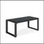Table basse d'extérieur en aluminium toutes saisons avec plateau en verre trempé, durable et élégante pour une utilisation toute l'année