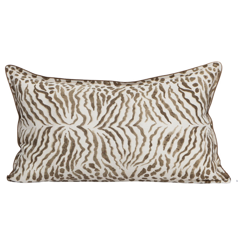 Chatto with Silk Welt Accent Pillow, Rectangle 12"H x 20"W