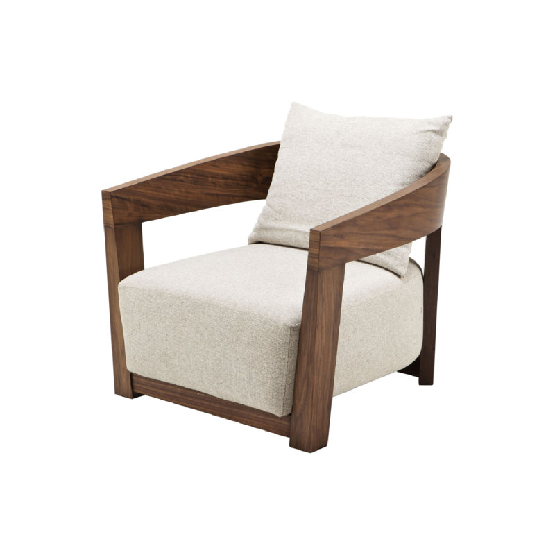 Rubautelli Armchair, Walnut Veneer