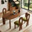 Nut-brown Oval Solid Wood Dining table