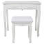Ensemble de coiffeuse avec miroir et tabouret coussiné White Princess-696628954