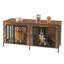 Meuble de cage double robuste pour chien de 54 pouces, cage de chenil multi-animaux décorative-129745467-129745469