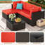Ensemble de conversation modulaire pour patio 5 pièces avec coussins-133402864