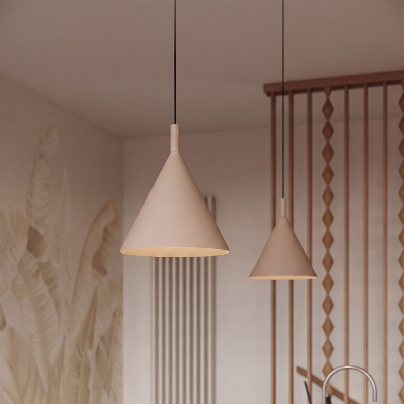 Pendant lamp NOX 25 white, 24,5x24,5x140 cm, Taupe