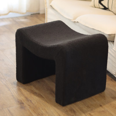 55.9cm Wide Free Form Solid Colour Footstool Ottoman