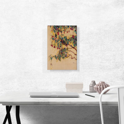 Fuchsia Sonnenbaum 1910 by Egon Schiele - Wrapped Canvas Painting