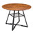 Industrial Round Dining Room Set For 4, Wood Kitchen Table And Chairs With Curved Back Upholstered Seats-452048677-452048676-452048679