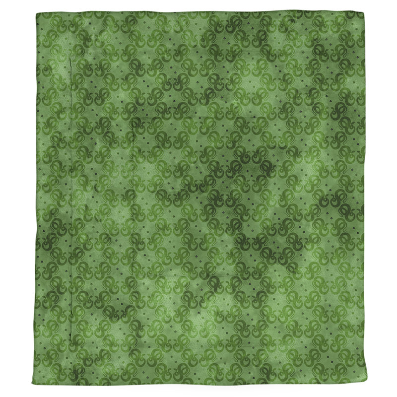 Édredon simple réversible à motif de serpents Katelyn Elizabeth, Édredon très grand, Vert