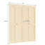 Porte en bois de pin double 48 po x 80 po avec ensemble de quincaillerie d'installation (garde-manger, porte de placard)-123139806