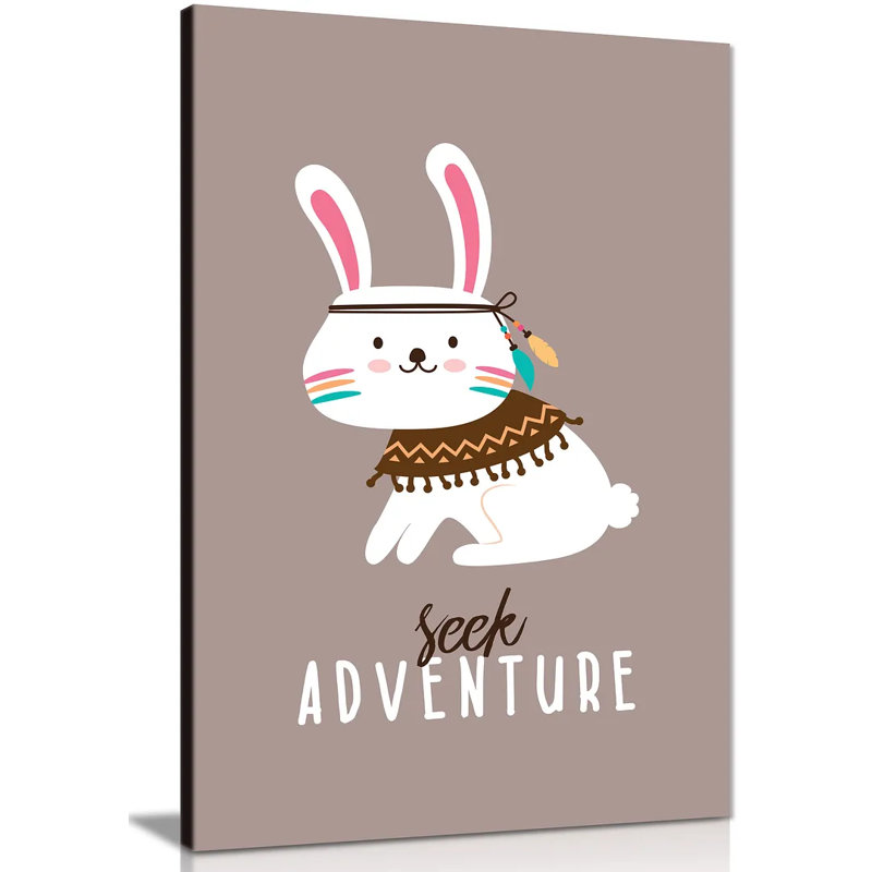 Cherokee Rabbit Adventure - Wrapped Canvas Print, 31cm H x 20cm W