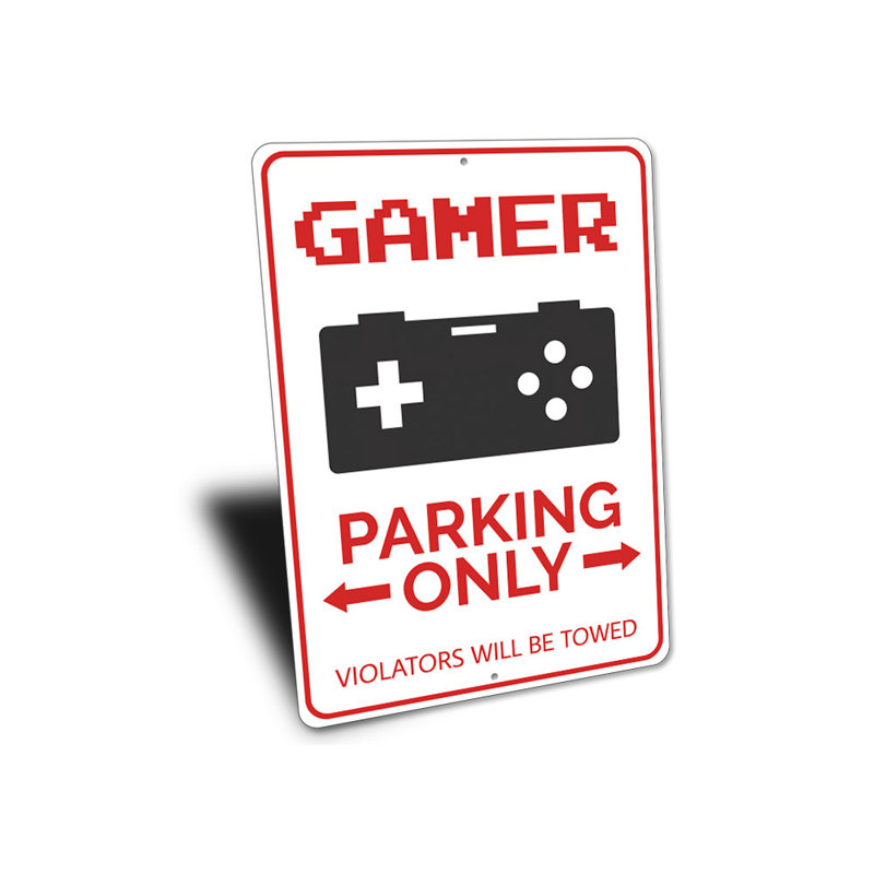Enseigne de jeu Gamer, H 18 po x l 12 po x P 0,06 po