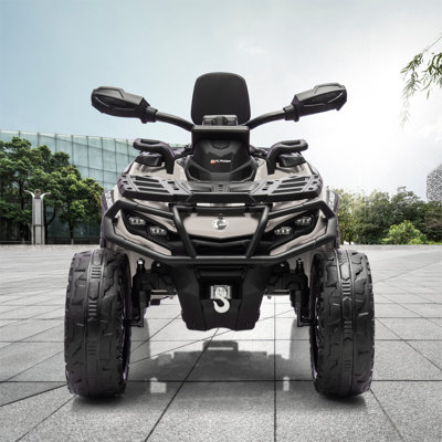 24V 2-Seater Licensed Can-Am Ride-On ATV, 4WD Electric 4-Wheeler for Kids
