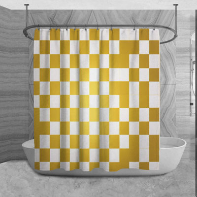 Rideau de douche à carreaux Aegean