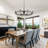 Annasha 8 - Light Black Dimmable Candle Style Round Wagon Wheel Chandelier, Industrial Dining Room Chandelier Modern Kitchen Lighting-33.86"W x 78.74"H-1253724448-1266613160