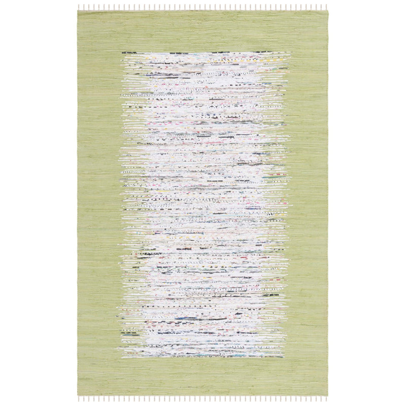 Parikh Hand Woven Cotton Abstract Rug, Rectangle 5' x 8'