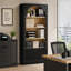 Armoire de rangement de bureau de 70,9 pouces de haut avec porte inférieure à lattes