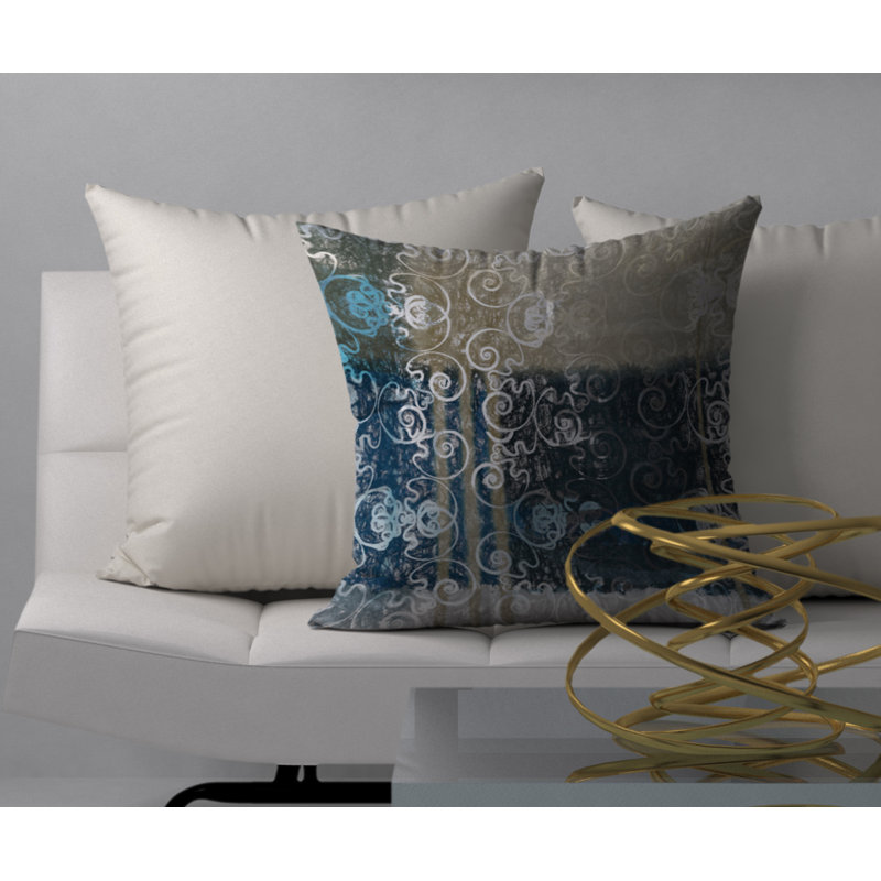 Abstract Reversible Throw Pillow, 20" x 20"
