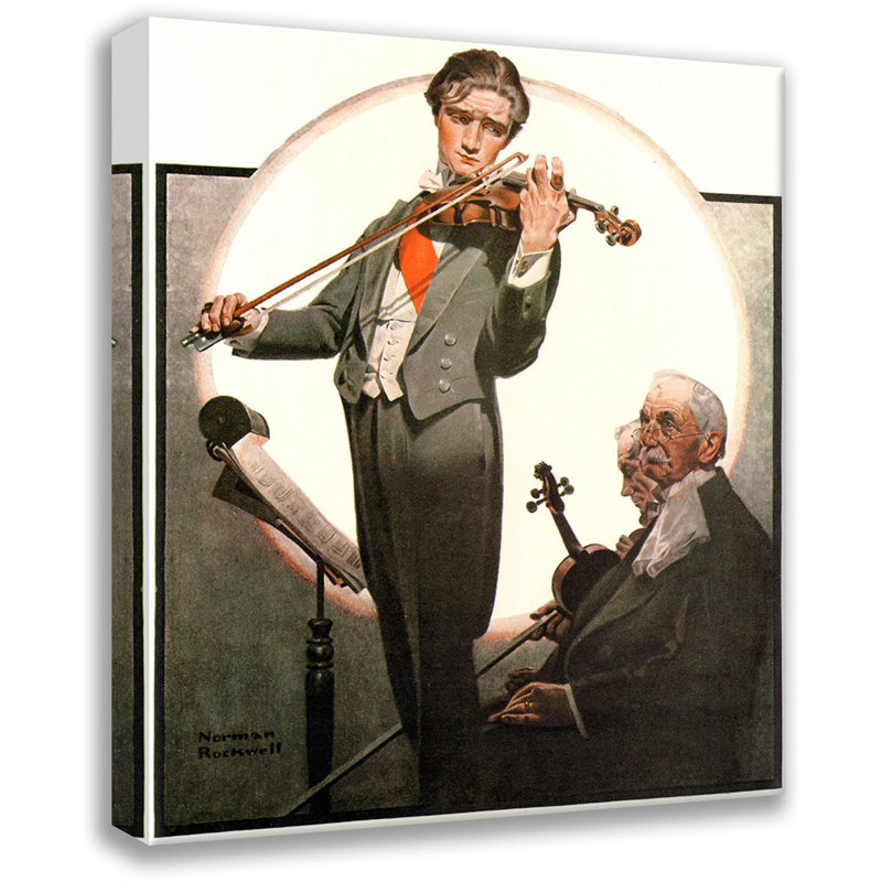 «The virtuoso» par Norman Rockwell, toile tendue avec châssis, H 48 po x l 33 po