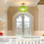 Plafonnier semi-encastré, luminaire doré, plafonniers inclinés avec abat-jour en verre vert, luminaires de couloir rétro, éclairage de plafond de cuisine suspendu pour la chambre à coucher du vestibule de la salle de bain