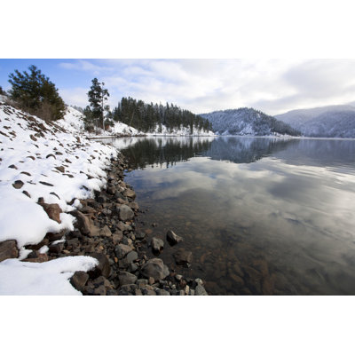 Snow Covered Rocks - Wrapped Canvas Print