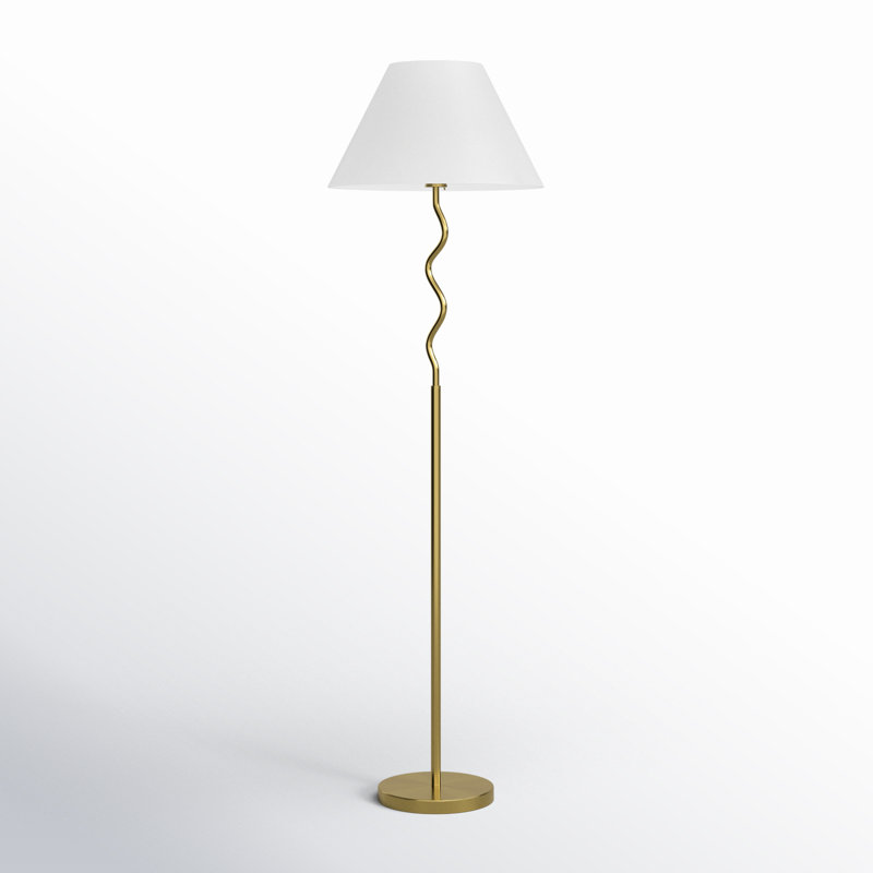 Lampe sur pied en laiton 62 po Hiram