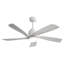 Ventilateur de plafond moderne de 52 pouces avec lumière DEL à intensité variable et 5 pales en bois massif avec moteur à courant continu réversible et télécommande-126322214-126322217