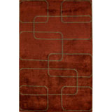 Hand-Knotted High-Quality Rust Area Rug